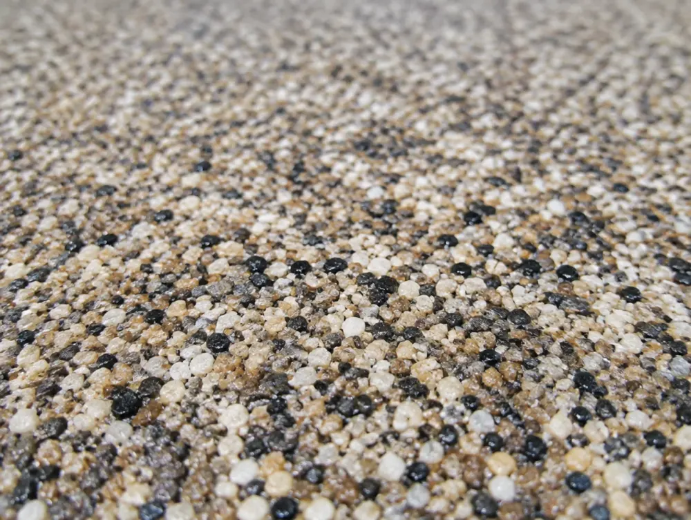 Detail of resin bound driveway aggregate texture