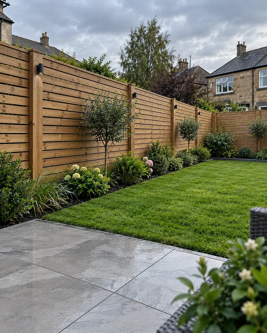 Illustrative example of garden fencing