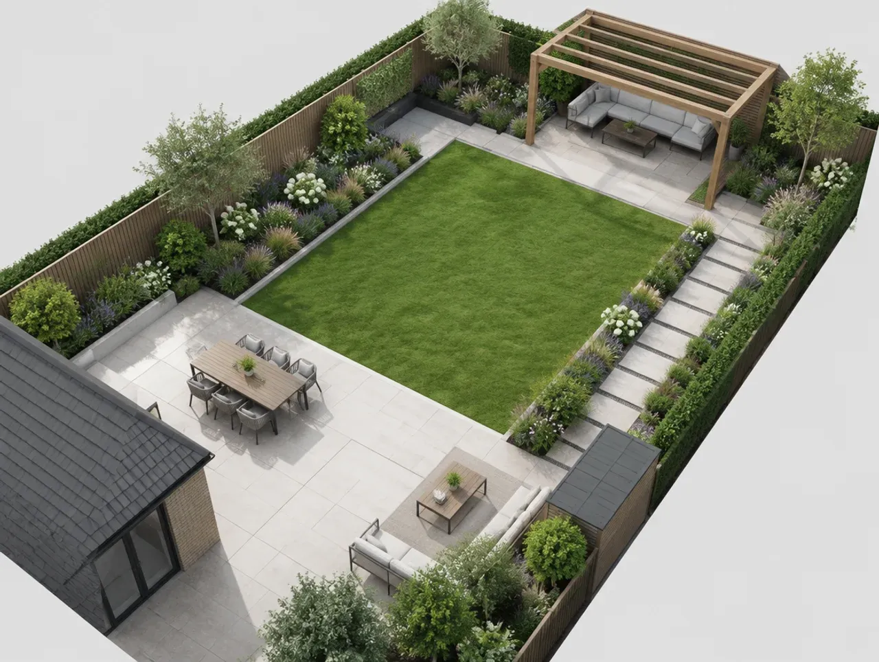 Riverside Landscaping 3d garden design project in Glasgow