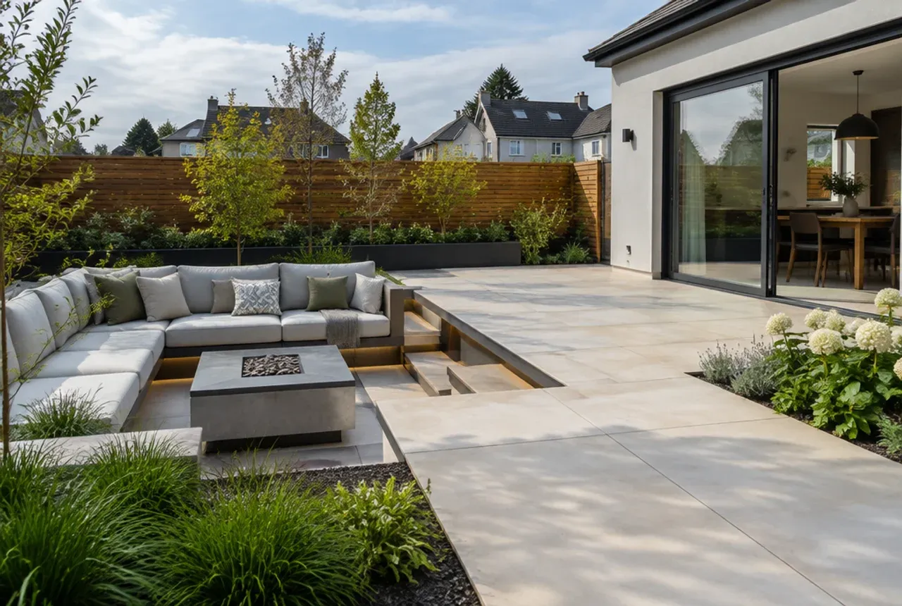 Contemporary Sun Terrace & Sunken Seating